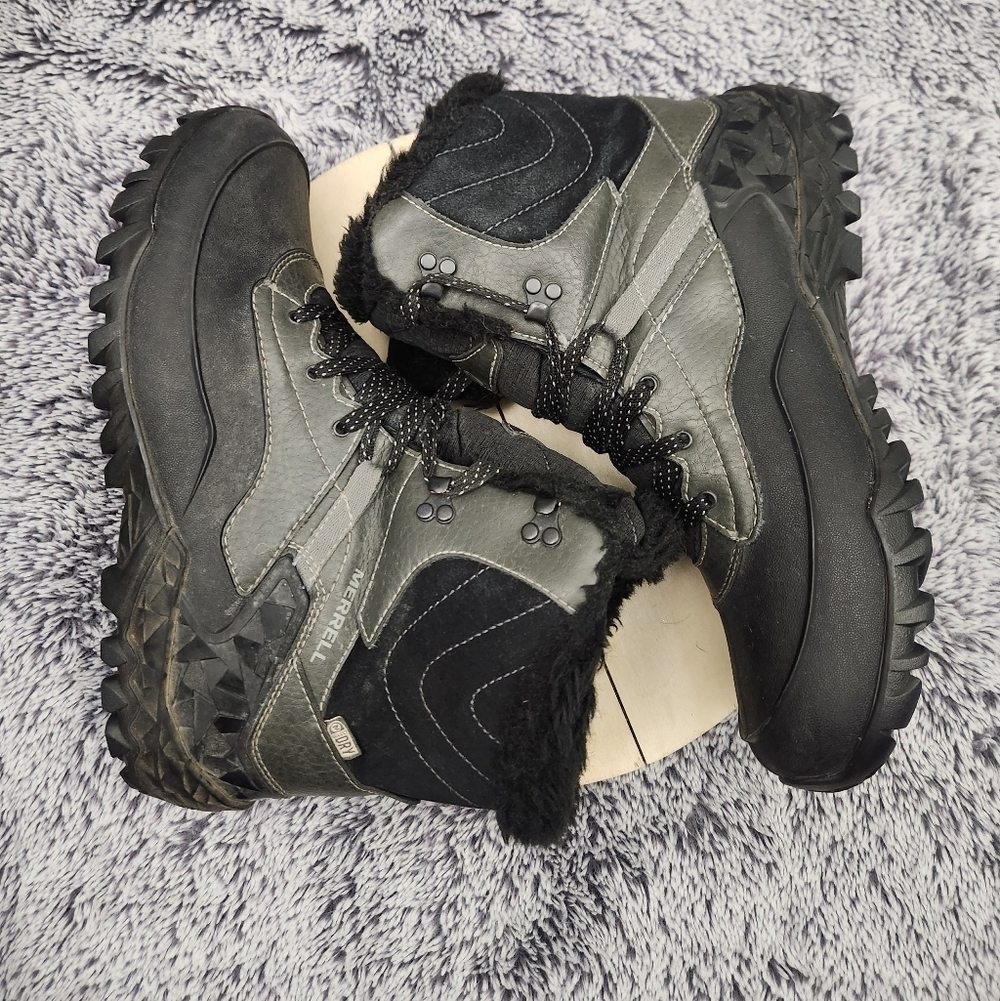 Merrell Winter Boots Womens Size 8 Black Snow Fleece Lined Insulated Waterproof - Picture 5 of 9